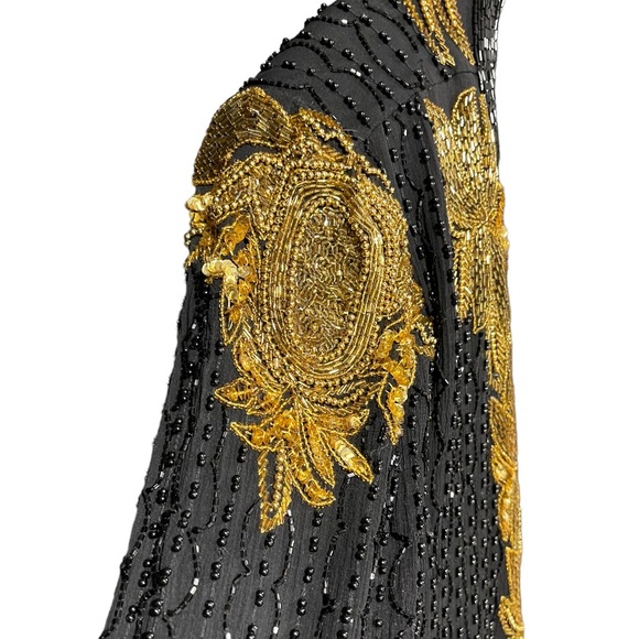 BEAUTIFUL VINTAGE “BALMAIN” STYLE HAND BEADED CARDIGAN - Picture 5 of 9